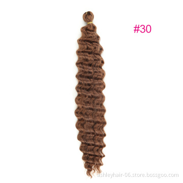 Julianna kanekalon 22" 85g synthetic deep wave crochet hair bulk hair deep twist ombre braiding hair